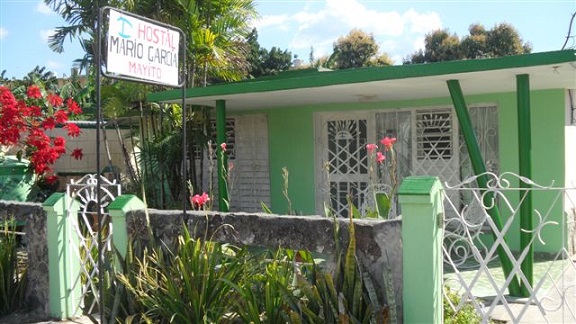 'House front' Casas particulares are an alternative to hotels in Cuba.